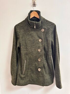 PrAna Martina Jacket Women’s M Heathered Green Water Resistant Soft Shell